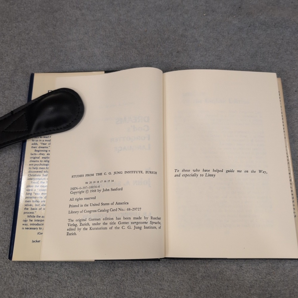 Dreams God's Forgotten Language John A Sanford Hardcover 1968 Jungian Psychology - Picture 2 of 3